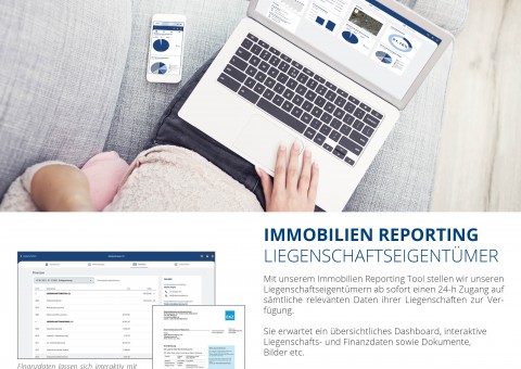 Immobilien Reporting für Liegenschaftseigentümer - rund um die Uhr. Plattformunabhängig und responsiv.